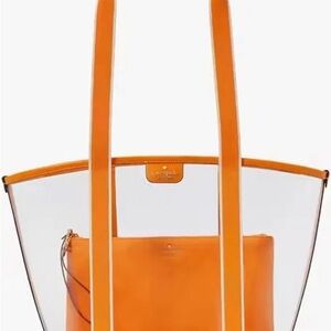 Kate Spade Transparent and Orange Tote